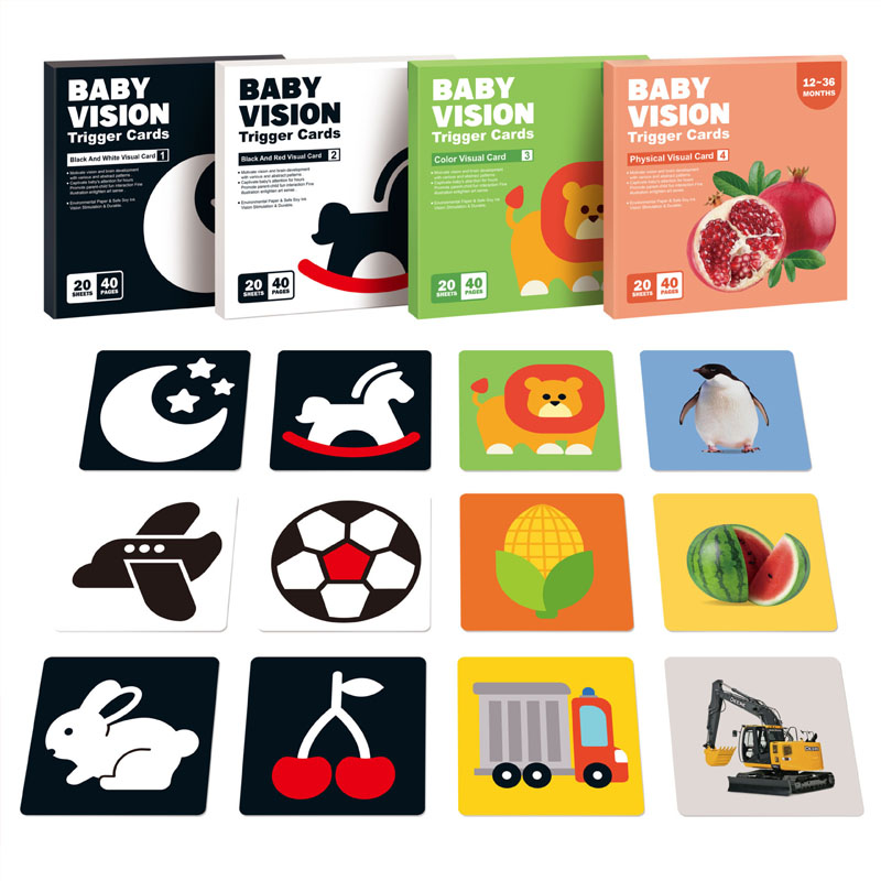 Educational Flash Card - 아기를위한 조기 교육 장난감 몬테소리 블랙