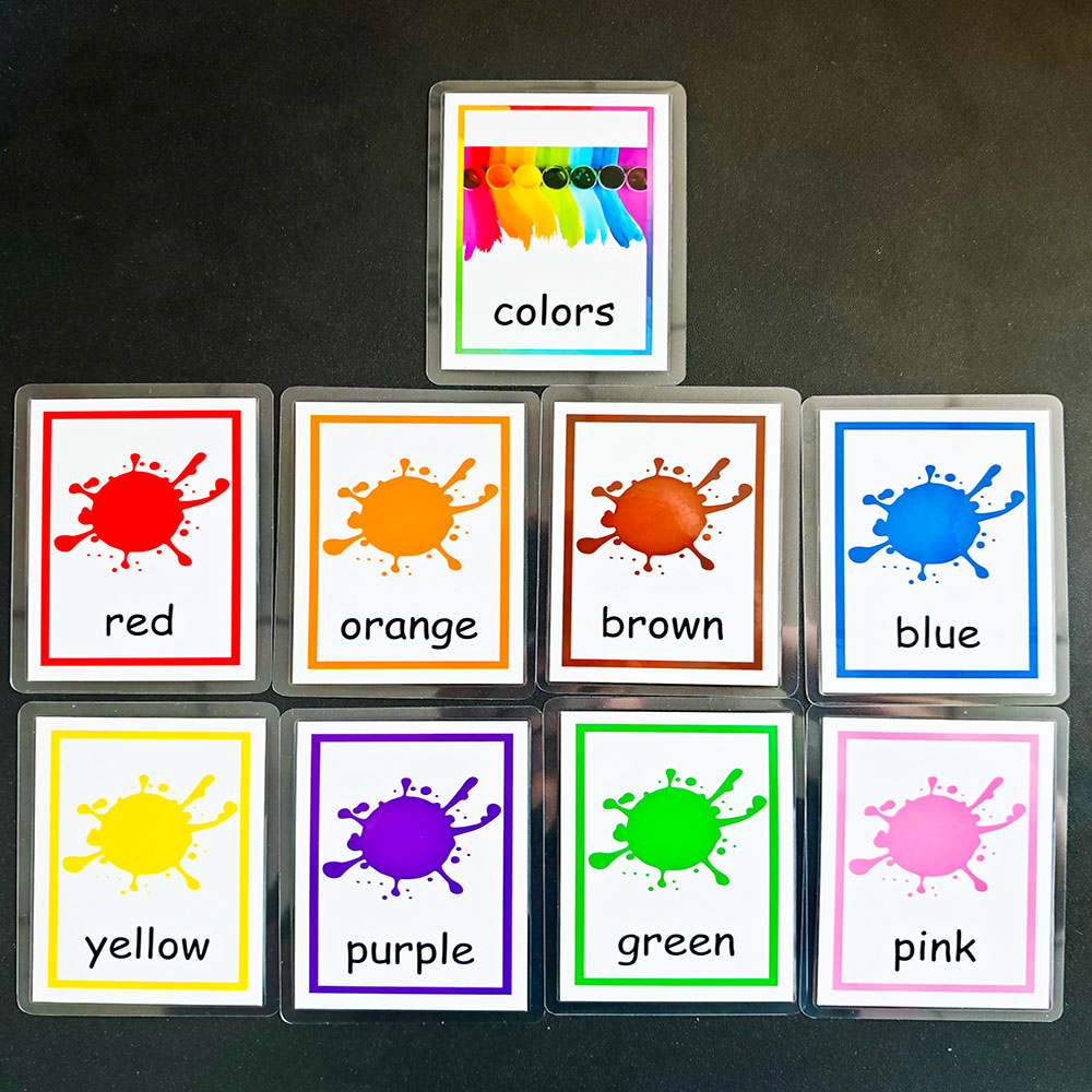 Educational Flash Card - 몬테소리 아기 학습 카드 색상 인식