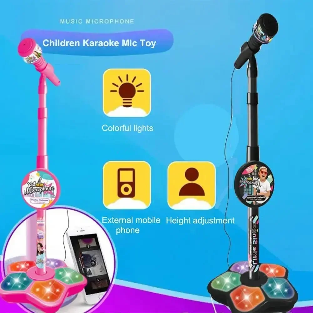 Kids Microphone Karaoke - 스탠드가있는 어린이 마이크 가라오케 노래 수직