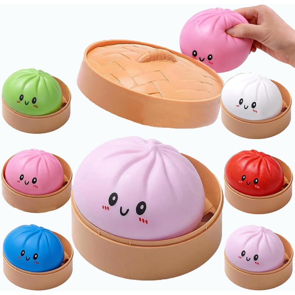 Kids Toys Dumplings - 대형 만두 모양 스트레스 볼, 다채로운