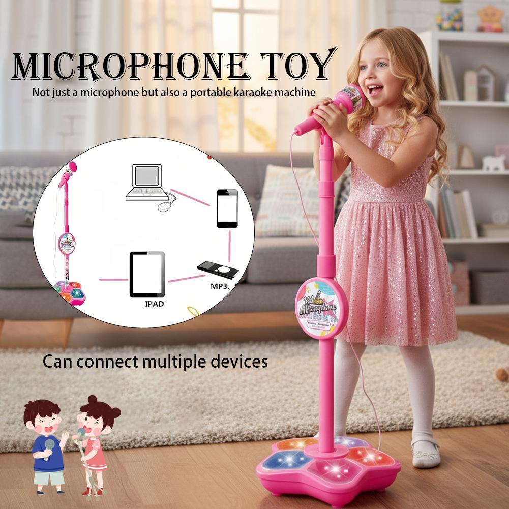 Kids Microphone Karaoke - 어린이용 마이크 스탠드 포함 노래방 노래