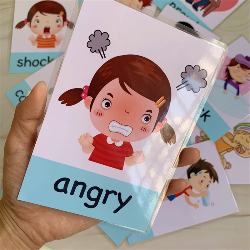 몬테소리 아기 영어 학습 카드, 만화 감정 플래시 카드 - Educational Flash Card 리뷰 및 가격