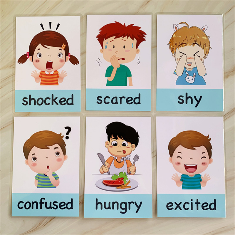 몬테소리 아기 영어 학습 카드, 만화 감정 플래시 카드 - Educational Flash Card 리뷰 및 가격