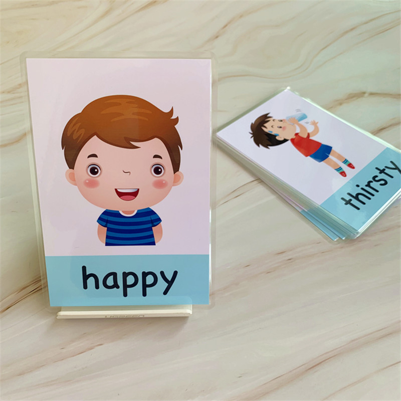 몬테소리 아기 영어 학습 카드, 만화 감정 플래시 카드 - Educational Flash Card 리뷰 및 가격