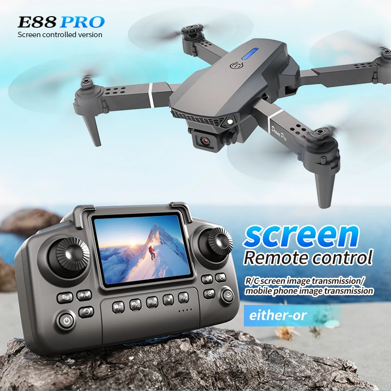 전문 E88 프로 드론 스크린 8K HD 카메라 WiF - Kids Toys Drone 리뷰 및 가격
