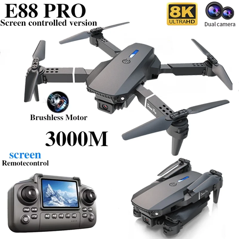 전문 E88 프로 드론 스크린 8K HD 카메라 WiF - Kids Toys Drone 리뷰 및 가격