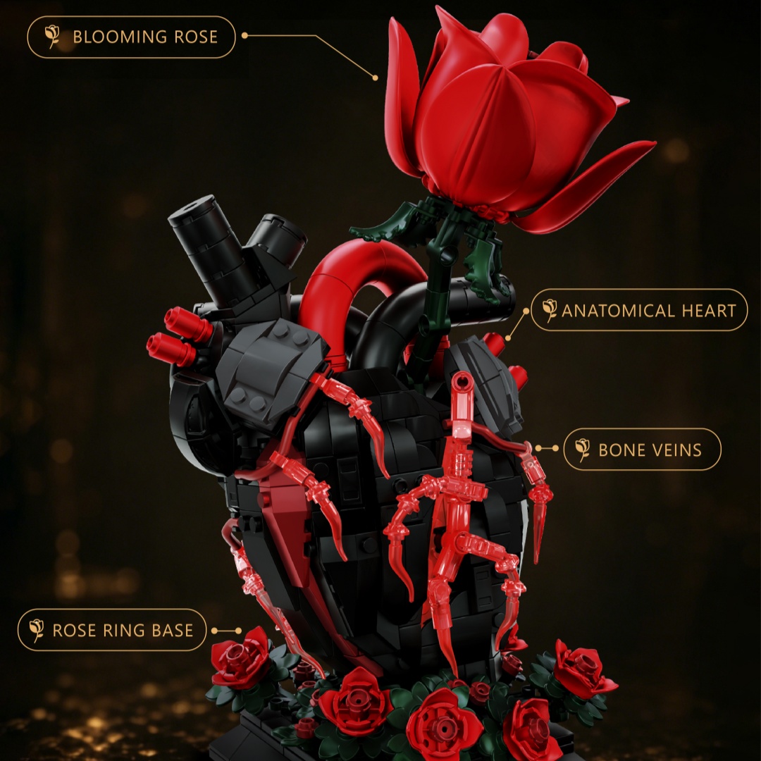 MOC 기부 하트 꽃 빌딩 블록 모델 창의적인 예술 장 - Kids Toys Donation 리뷰 및 가격