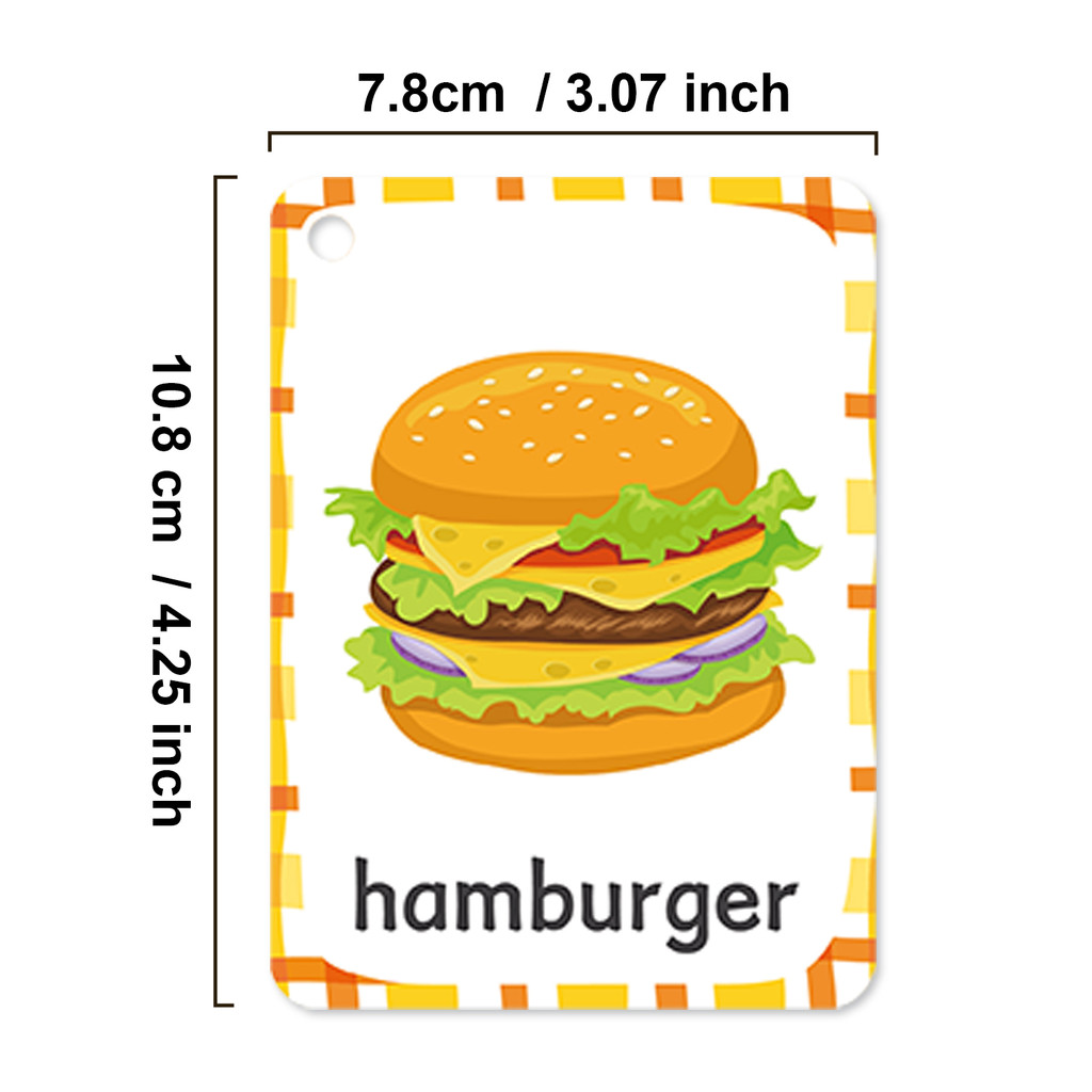 맛있는 음식 어휘 어린이를 위한 영어 플래시 카드 학교 - Educational Flash Card 리뷰 및 가격
