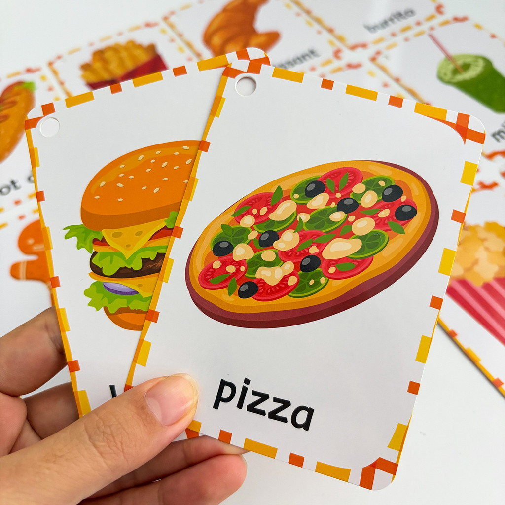 맛있는 음식 어휘 어린이를 위한 영어 플래시 카드 학교 - Educational Flash Card 리뷰 및 가격