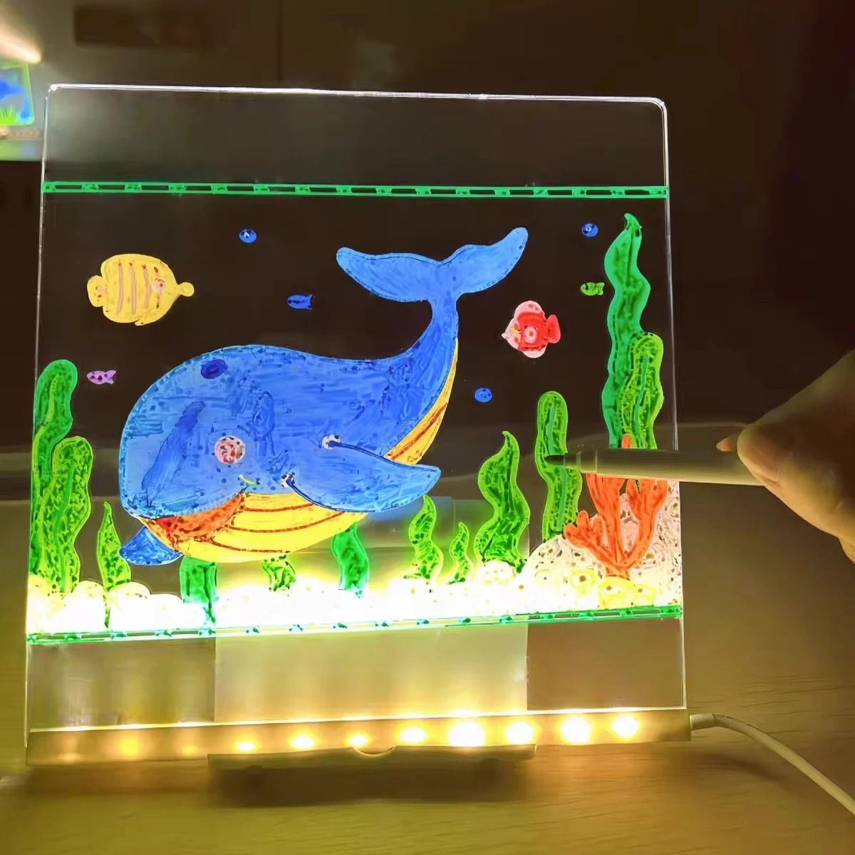 매직 글로우 키즈 드로잉 보드: 재사용 가능한 LCD  - Kids Toys Drawing 리뷰 및 가격