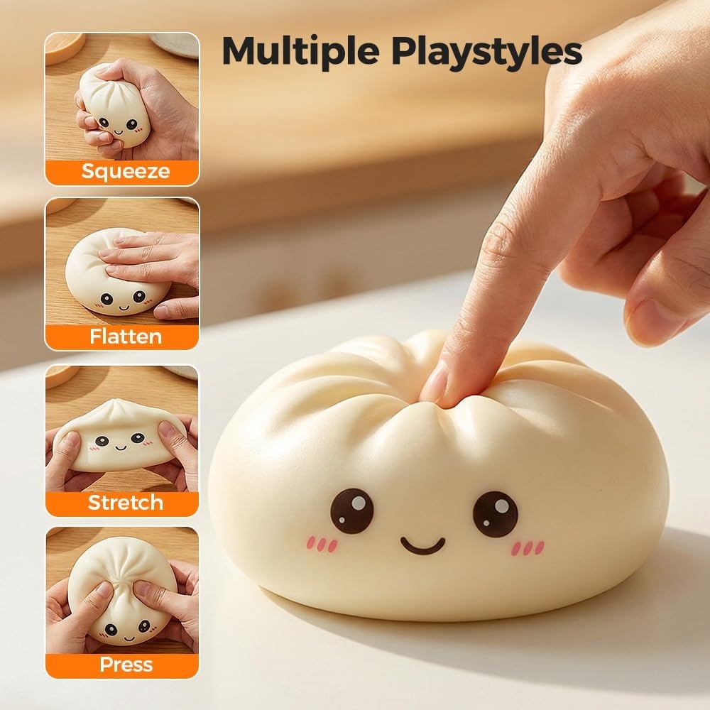 대형 만두 모양 스트레스 볼, 다채로운 스퀴시 빵 모양 - Kids Toys Dumplings 리뷰 및 가격