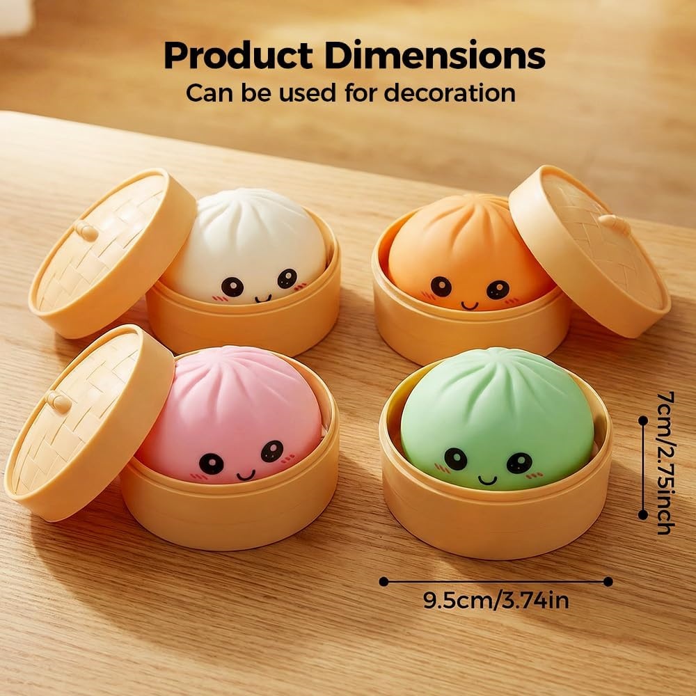 대형 만두 모양 스트레스 볼, 다채로운 스퀴시 빵 모양 - Kids Toys Dumplings 리뷰 및 가격